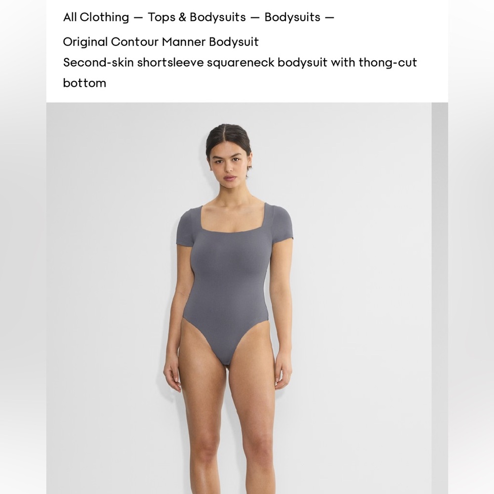 Aritzia Babaton Original Contour Manner Bodysuit Vintage Navy / Grey Size Medium